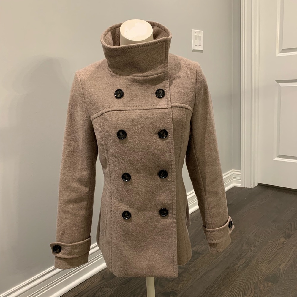 H&M beige pea coat